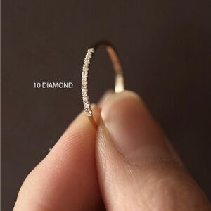 14k solid rose gold diamond ring.